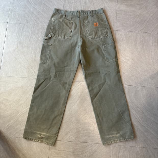 칼하트 오리지널 모스 그린 카펜터 팬츠