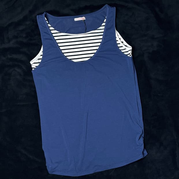 일본빈티지 Y2K 감성 레이어드 나시 티셔츠