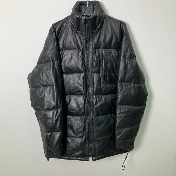 할리데이비슨 소가죽 다운 패딩 점퍼 L