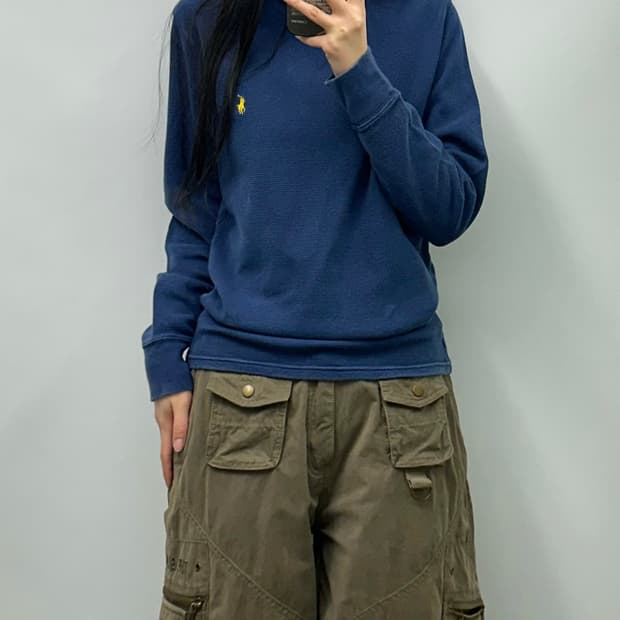 폴로 랄프로렌 신형 네이비 와플 니트