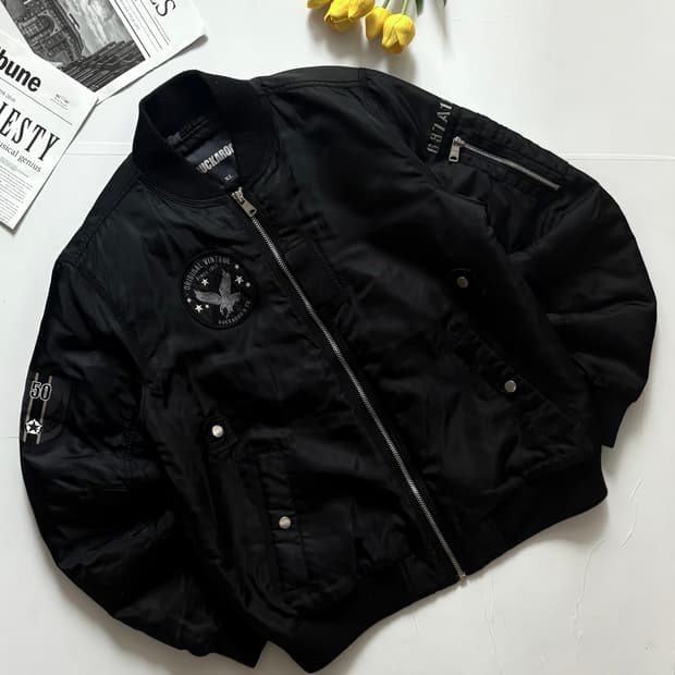 버커루 Ma-1 블랙 항공 점퍼