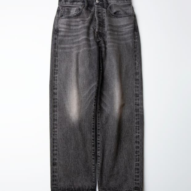 (2) 비헤비어 523L 셀비지 데님 워시드 블랙