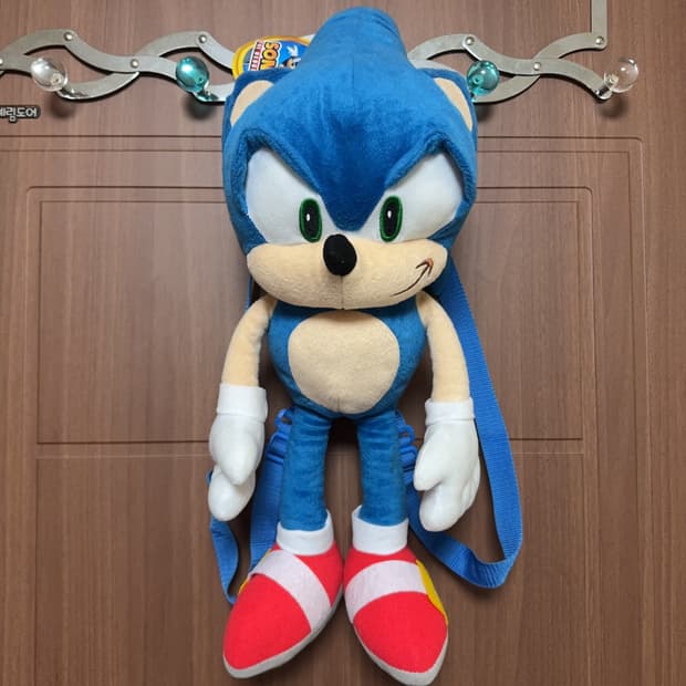 빈티지 서브컬쳐 지뢰계 emo 소닉 인형 백팩 가방