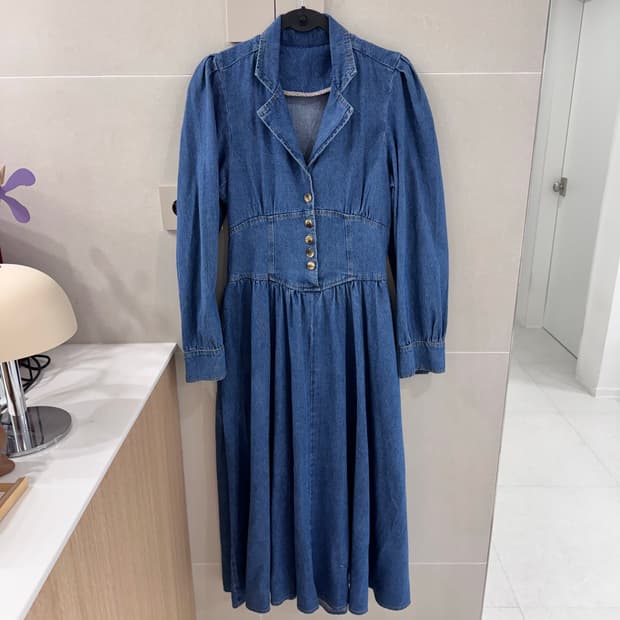 Usa 데님 롱원피스