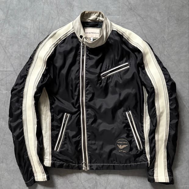 Emporio Armani 엠포리오 아르마니 00’s 레더 레이싱 자켓