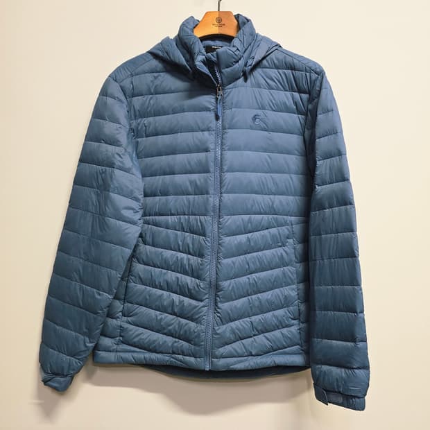 네파  후드구스다운경량블루