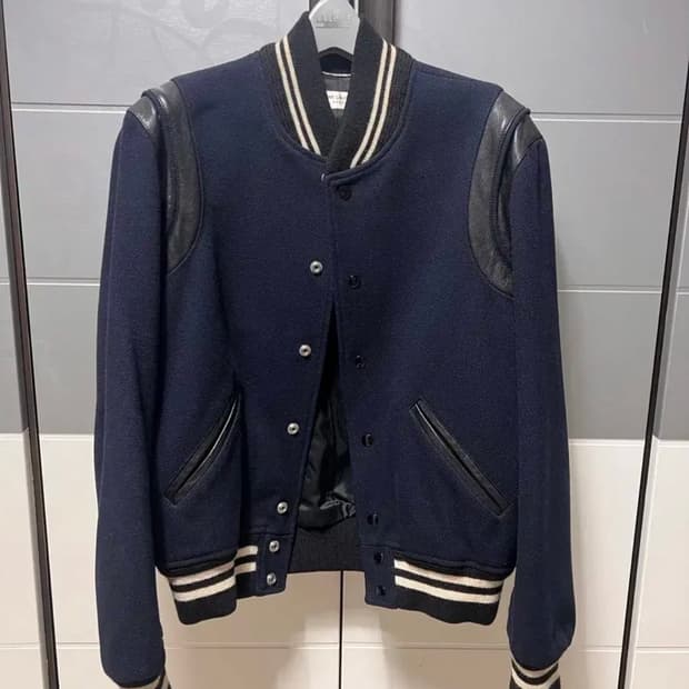 생로랑 바시티 자켓 48