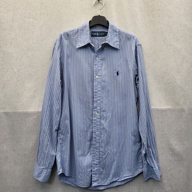 폴로 랄프로렌 스트라이프 셔츠 블루
