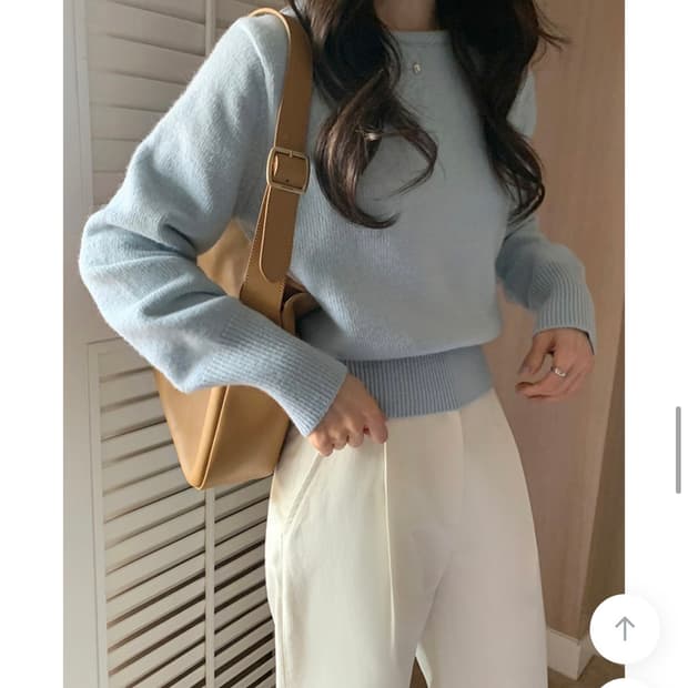 가내스라 홀딩 울 니트 스카이