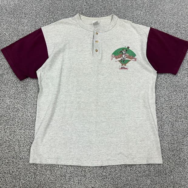 90s COTTON DELUXE USA 싱슬스티치 헨리넥