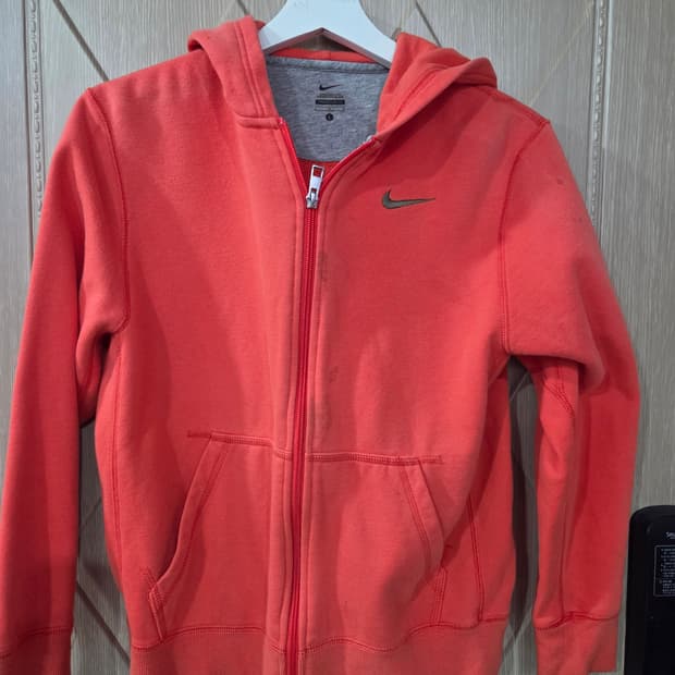 나이키 주황 후드집업