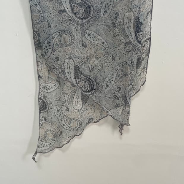 빈티지 페이즐리 실키 스카프