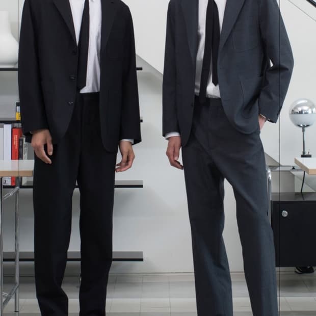 포터리 울 싱글 브레스티드 셋업