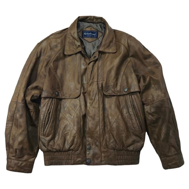 PARKLAND 빈티지 소가죽 봄버 자켓 M