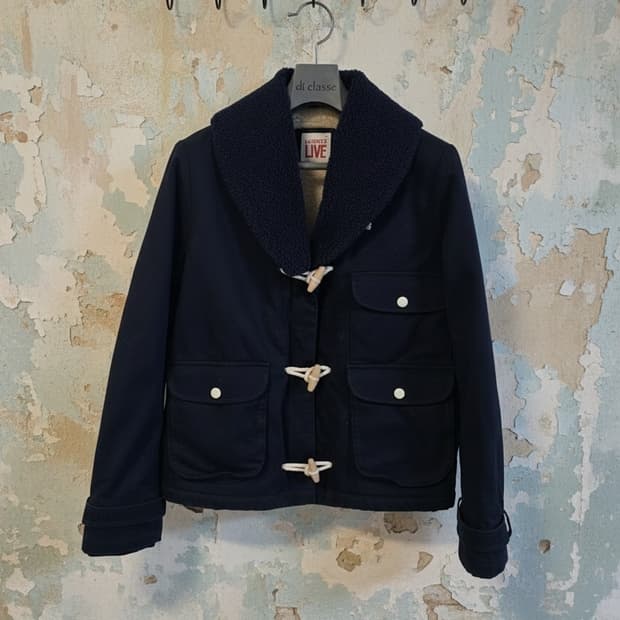 라코스테 LIVE 네이비 더플 코트 M