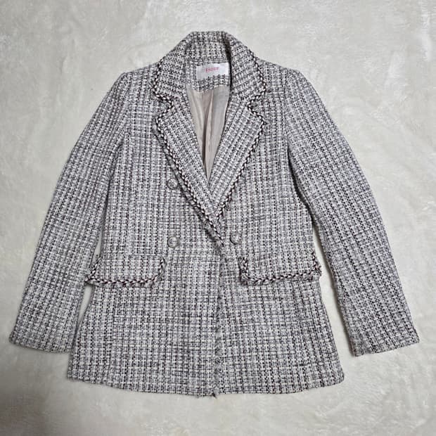 (55)여성 SOUP 트위드 자켓