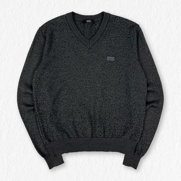 휴고보스 브이넥 니트