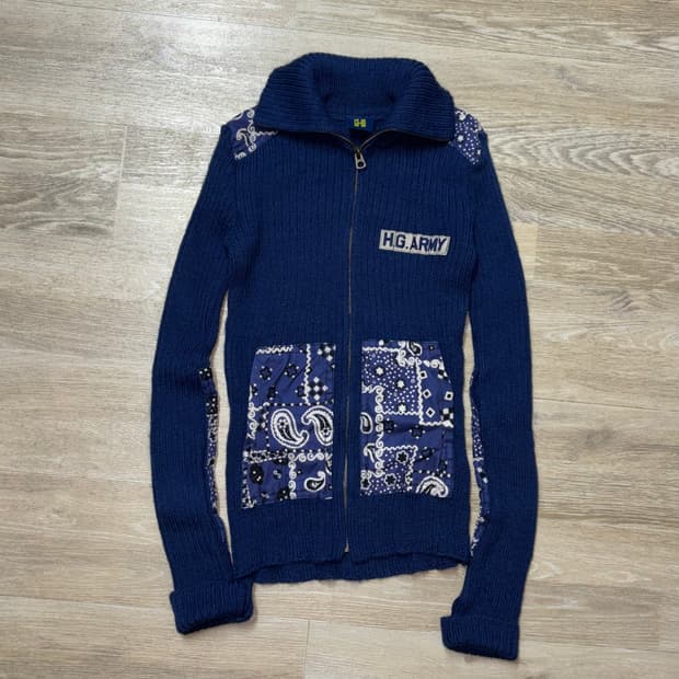 Hysteric glamour H.G.ARMY 페이즐리 코만도 스웨터