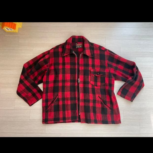 남자 플레이드 울 자켓 판매(버팔로 체크)