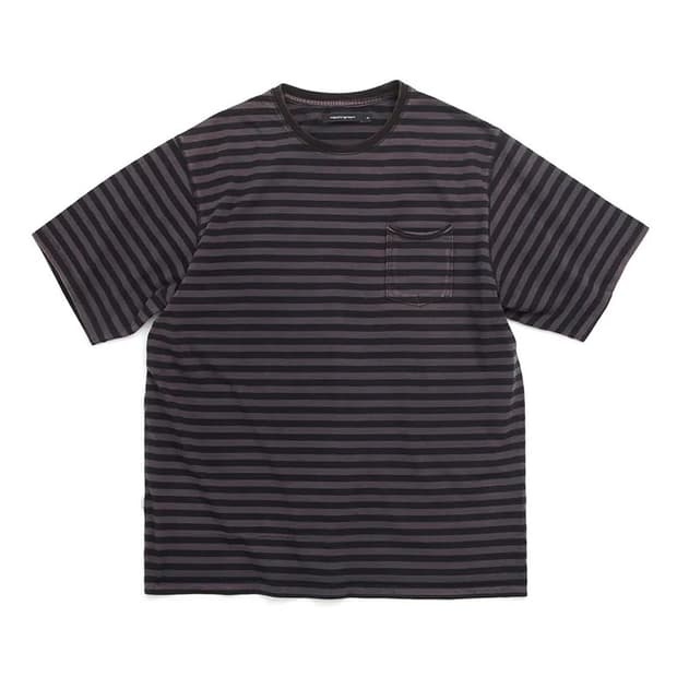 해칭룸 스트라이프 포켓 티