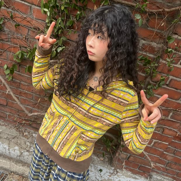 Titicaca 코코펠리 줄무늬 후드집업