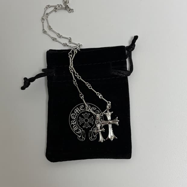 크롬 실버 써지컬 목걸이 