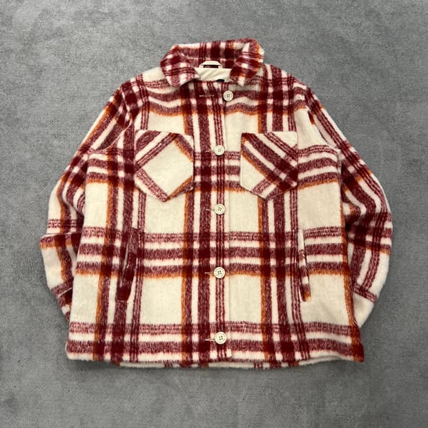 S 홀리스터 오버핏 플레이드 체크 셔츠 자켓