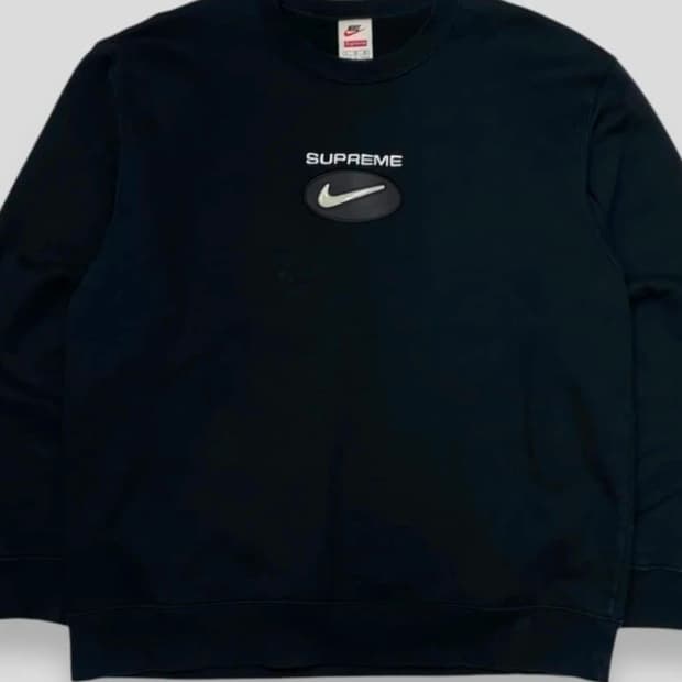 슈프림 나이키 쥬얼 크루넥 맨투맨 블랙 L