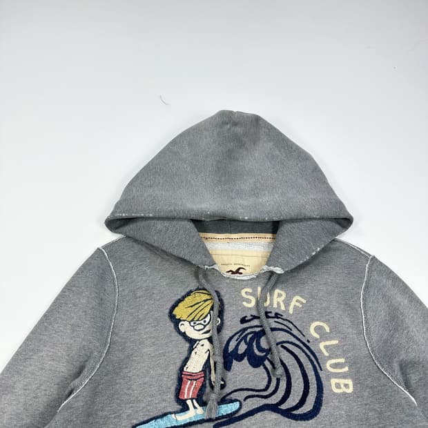 홀리스터 이니셜 서핑 차콜 후드티 (S)