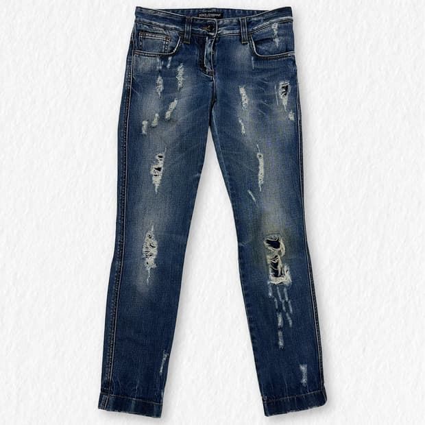 돌체앤가바나 데미지 데님 팬츠