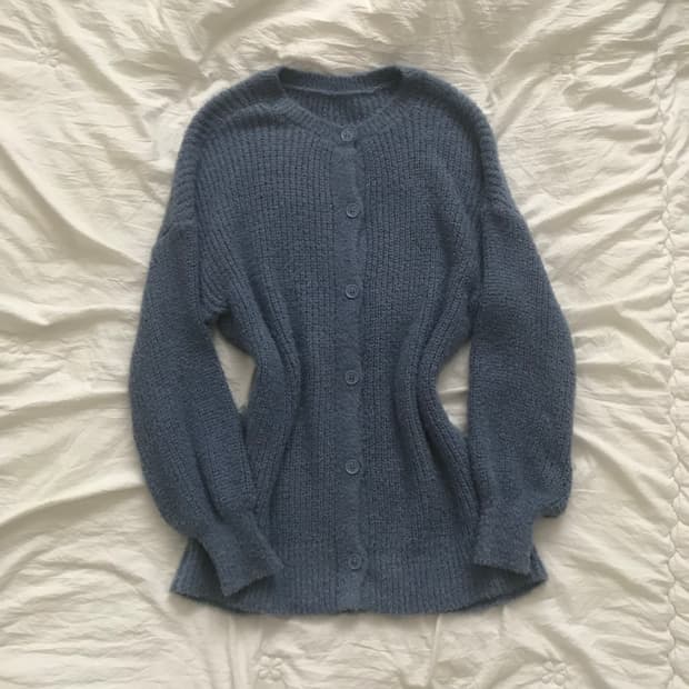 일본 빈티지 울 니트 가디건