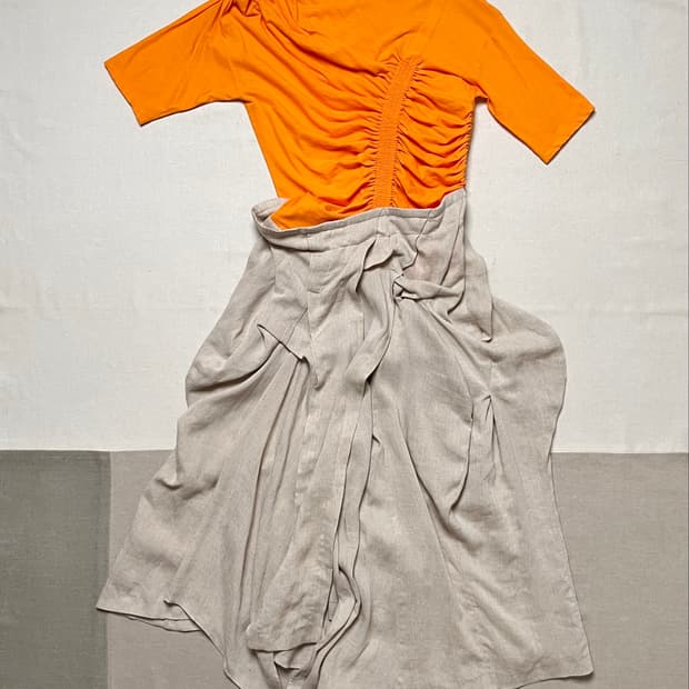 엔폴드 셔링 비대칭 원피스 enfold asymmetry dress
