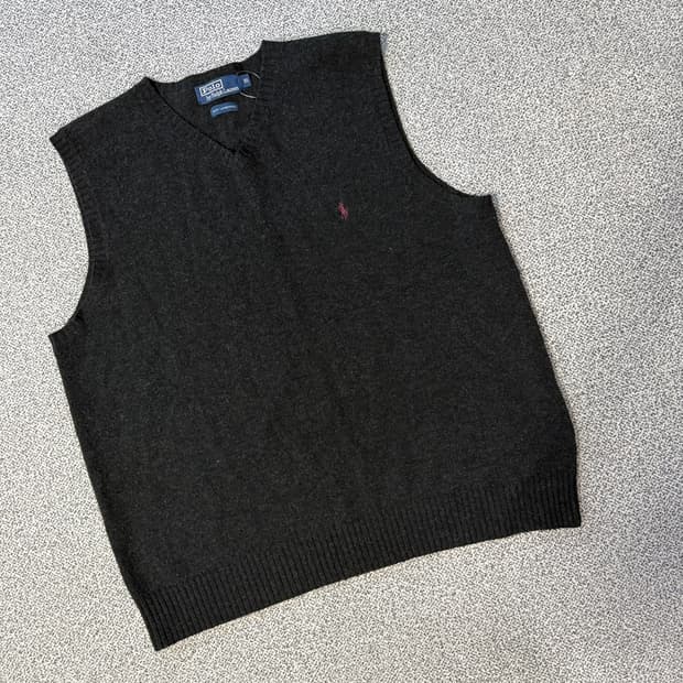 폴로 랄프로렌 브이넥 니트 베스트