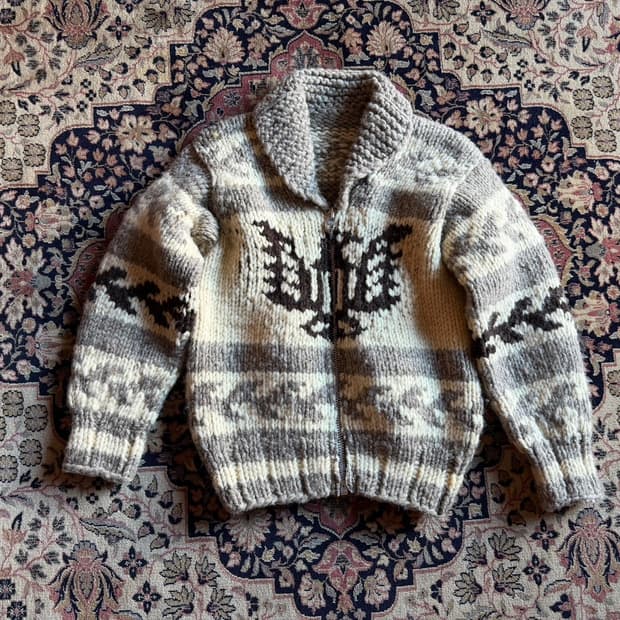 코위찬 짚업 가디건 95