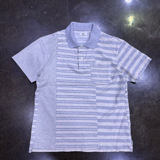 유니클로 x 엔지니어드가먼츠 폴로 절개 pkt 티셔츠 M