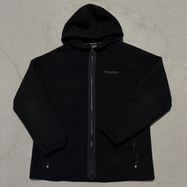 디스커버리 플리스 기모 후드집업