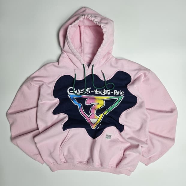 80's GUESS 커스텀 후드티셔츠 ( L )/ 9353