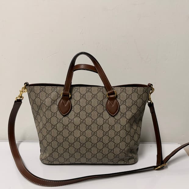 [정품] 구찌 GG 슈프림 캔버스 스몰 토트백 