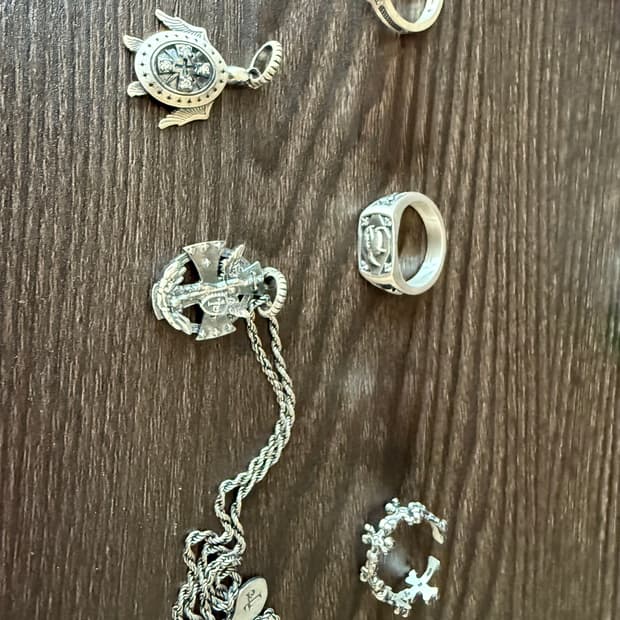 폴리테루 반지,펜던트,체인 일괄