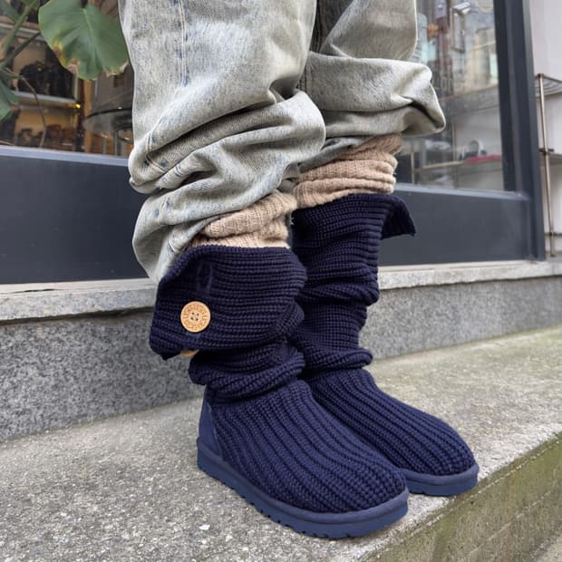 2000s Y2K 니트 카디 어그 부츠