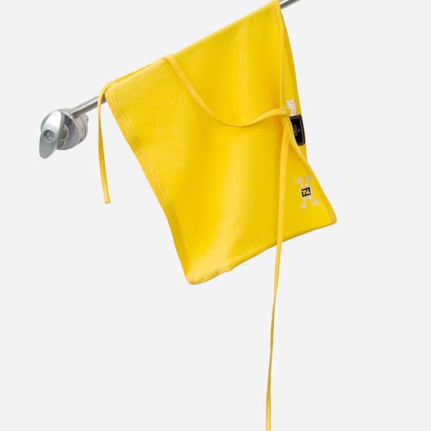 Fendi Yellow Cotton Logo Crop Halter Top