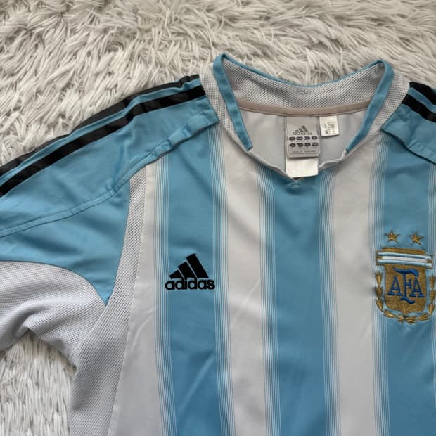 ADIDAS 일본빈티지 아르헨티나 축구 유니폼 축구반팔 아르헨티나유니폼