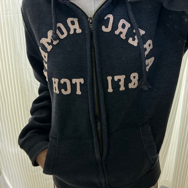 아베크롬비 그레이 후드집업 L