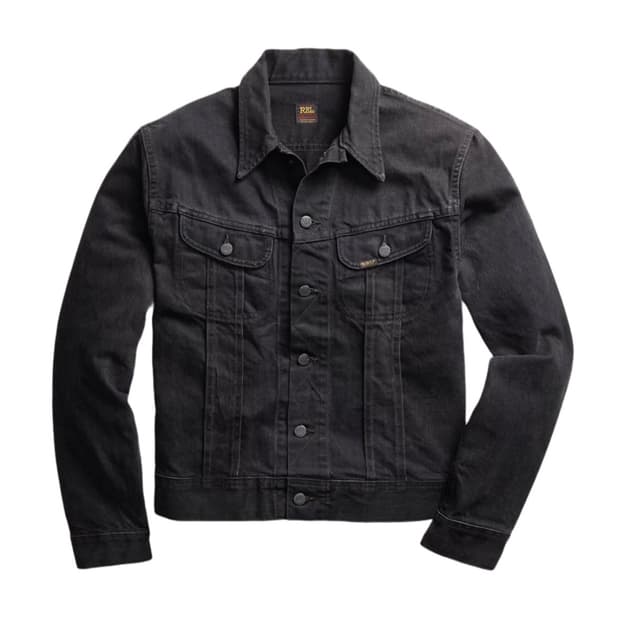 (L XL) 더블알엘 데님 트러커 자켓 블랙