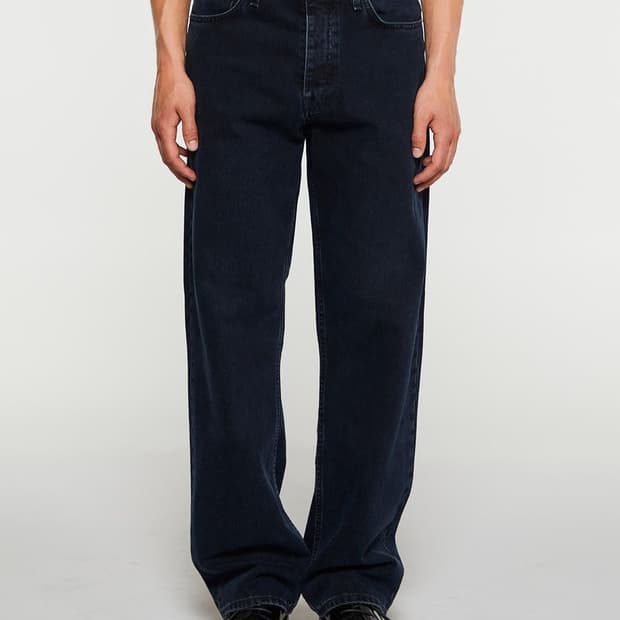 선플라워 루즈핏 블루블랙 데님팬츠 5096/707