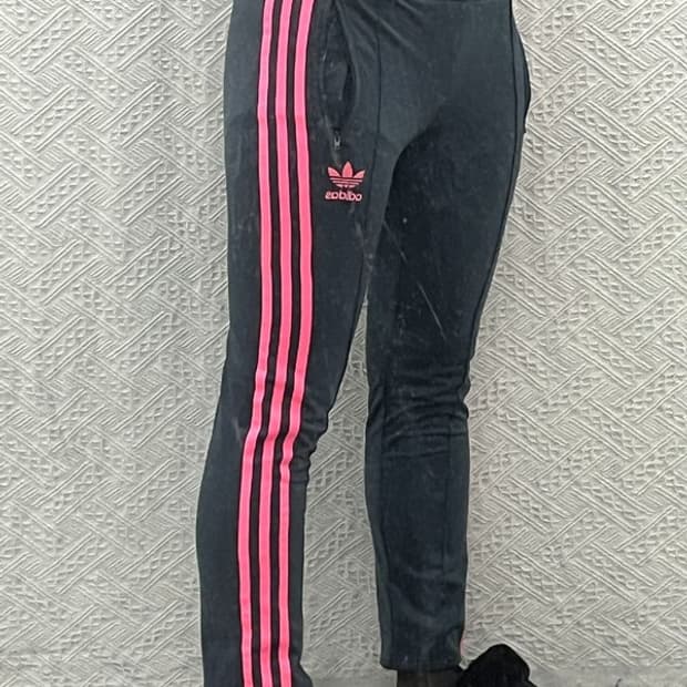 아디다스 파이어버드 Y2K 그레이핑크 슬림핏 트랙팬츠 85 C06747