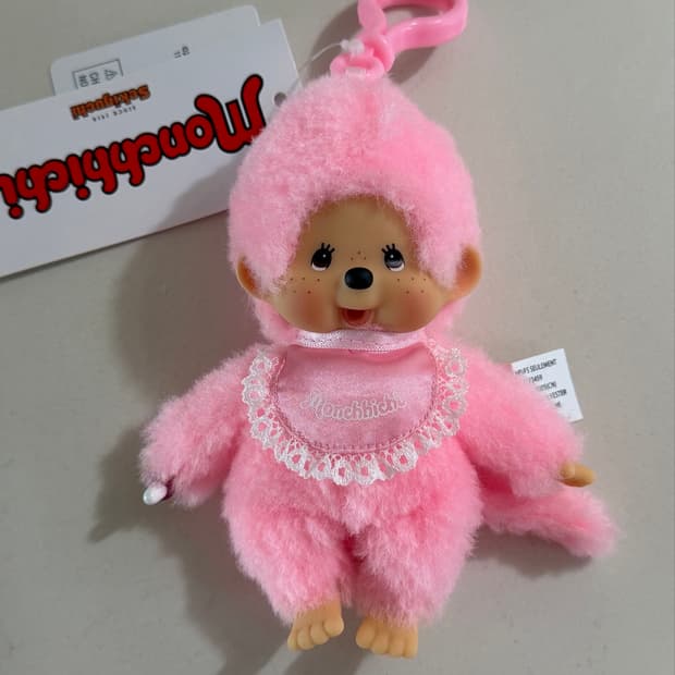 몬치치 핑크 레이스 몬치치 마스코트 키링