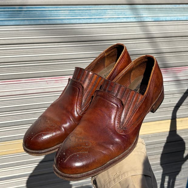 돌체앤가바나 플리츠 윙팁 구두