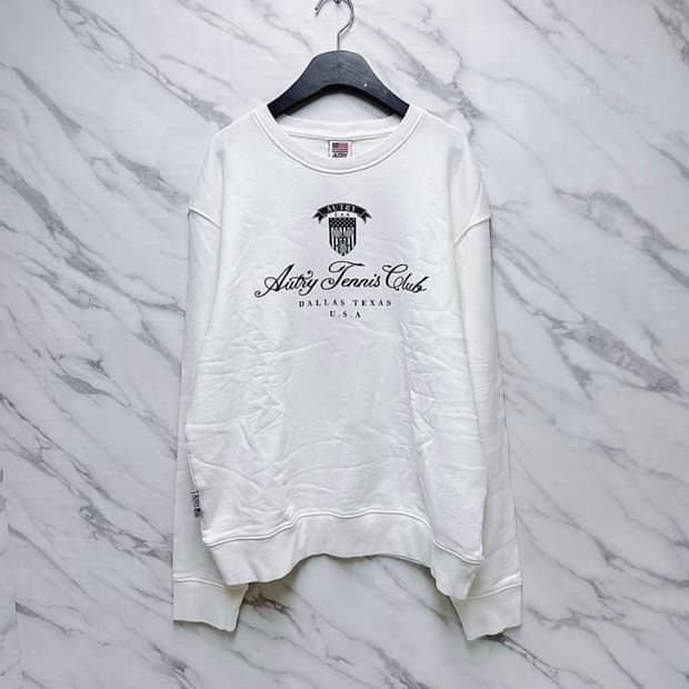 (정품/새상품) 오트리 화이트 테니스 클럽 맨투맨