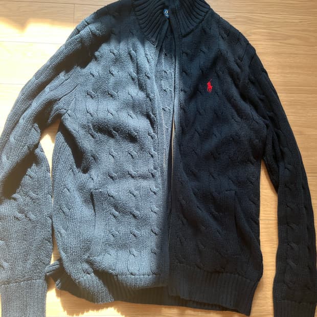폴로 니트 풀집업